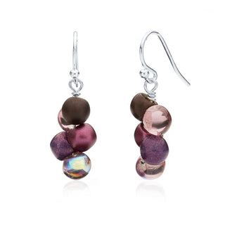 Purple Bubble Drop Earrings