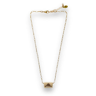 Martha's Vineyard Ivory Gold Fill Pendant Necklace on White background