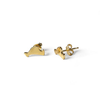 Martha's Vineyard gold vermeil tiny stud earrings