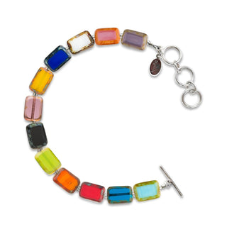 Rainbow Multicolor Glass Beaded Bracelet