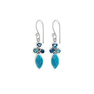 Rough Cut One-of-a-Kind Turquoise Gemstone Earrings