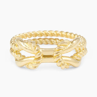 Nautical Gold Rope Knot Ring