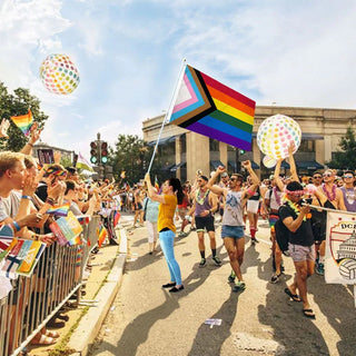 Pride Progress Flag with Inclusive LGBTQ Symbol