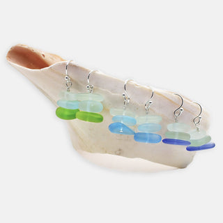 Seaglass Inspired Stack Earrings