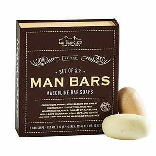 Set of 6 "Man Bars", Masculine Bar Soaps