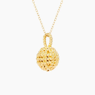 Nautical Knot Gold Pendant Necklace