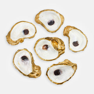 Gilded Oyster Jewelry Dish, Natural