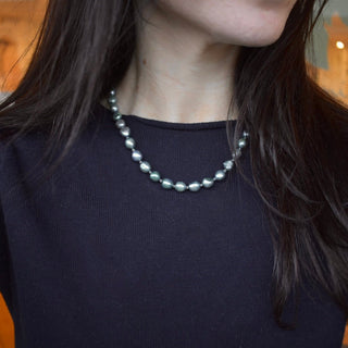 Teal Freshwater Pearl Necklace