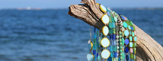 Ocean Inspired Jewelry and Gifts with ocean background