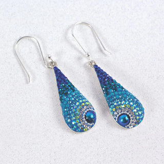 Mosaic Jewelry Collection | Image of Mosaico Crystal Earrings in Blue