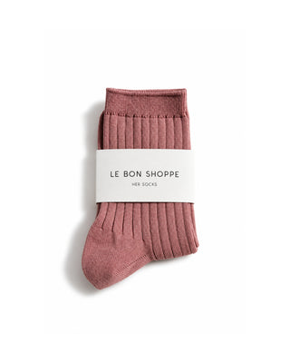 Cotton Ribbed Knit Socks