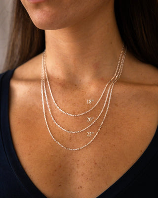 Paperclip Chain Mini Charm Holder Necklace