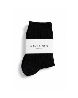 Cotton Ribbed Knit Socks