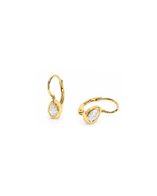 Bezel Teardrop Earrings