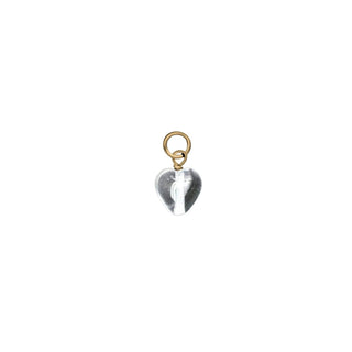 Tiny Crystal Clear Glass Heart Charm