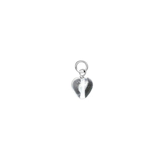 Tiny Crystal Clear Glass Heart Charm