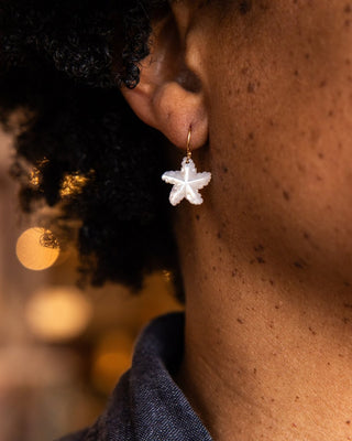 Starfish Mother of Pearl Drop Earrings