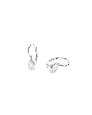Bezel Teardrop Earrings