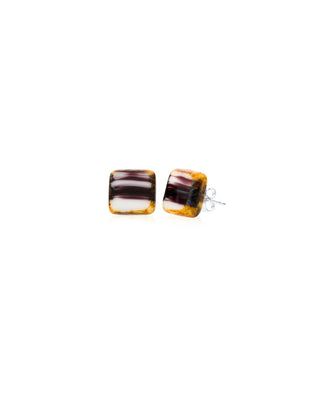 Wampalyke Simple Glass Beaded Stud Earrings