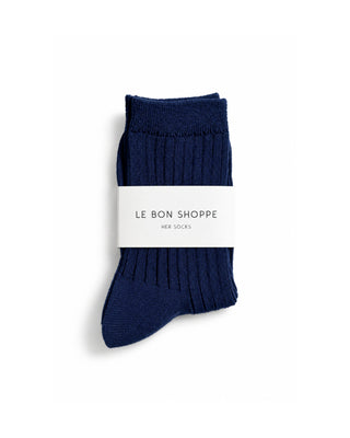 Cotton Ribbed Knit Socks