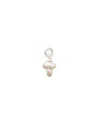 Pearl Cross Charm