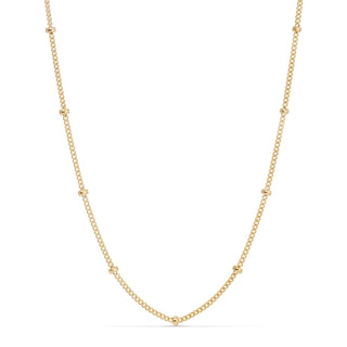 gold fill satellite chain necklace dotted necklace 16"