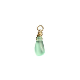 Aqua Seaglass Petal Charm