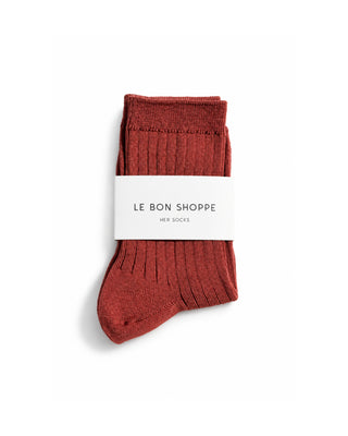 Cotton Ribbed Knit Socks