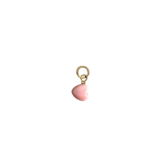 Pink Sideways Heart Mother of Conch Charm