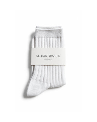 Cotton Ribbed Knit Socks