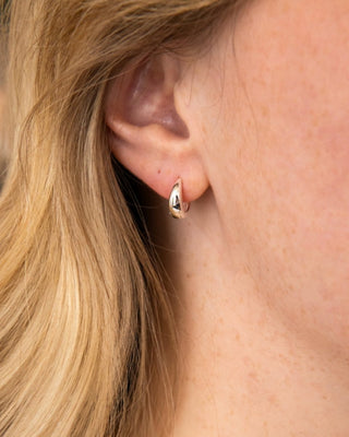 Teardrop Huggie Hoop Earrings