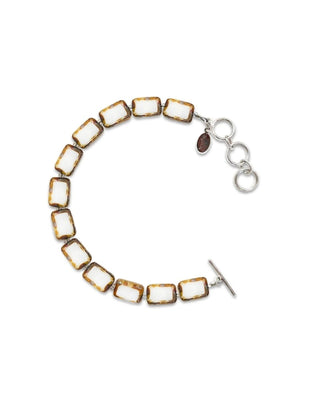 White Beaded Bracelet, Glass Beaded Bracelet
