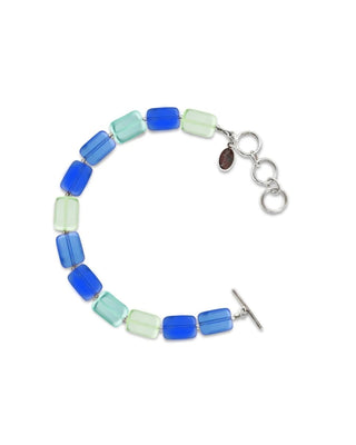 Seaglass Beaded Bracelet, Glass Beaded Bracelet