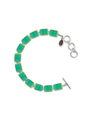 Turquoise Beaded Bracelet, Glass Beaded Bracelet