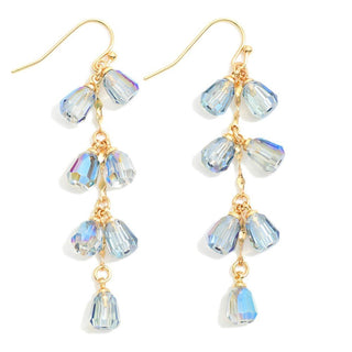 Crystal Waterfall Drop Earrings with 14k Gold-Fill Earwire