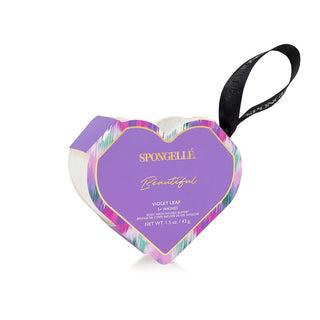 Heart Shaped Body Wash Infused Body Buffer, Violet Leaf