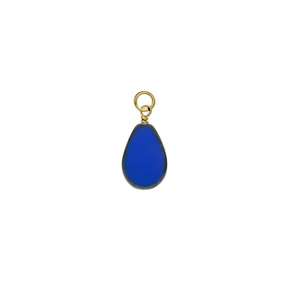Royal Blue Teardrop Glass Charm