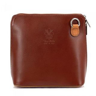 Mini Structured Italian Leather Crossbody Bag