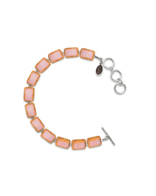 Pink Beaded Bracelet, Glass Beaded Bracelet