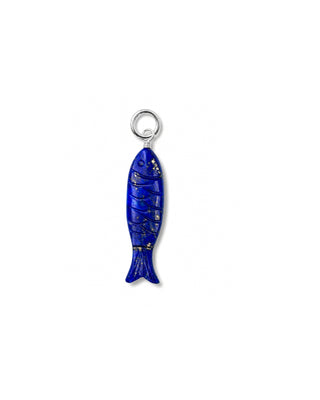 Carved Lapis Lazuli Gemstone Fish Charm