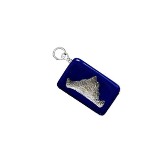 Navy Blue Martha's Vineyard Glass Charm