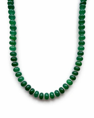 Deep Jade Green Smoothie Beaded Necklace