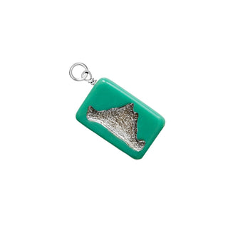 Turquoise Martha's Vineyard Glass Charm