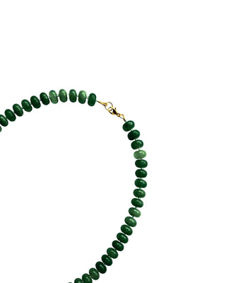 Deep Jade Green Smoothie Beaded Necklace