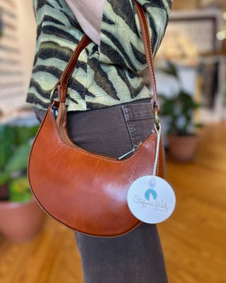 Italian Leather Crescent Bag