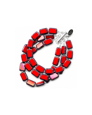 3-Strand Bracelet, Glass Beaded Bracelet, Trilogy
