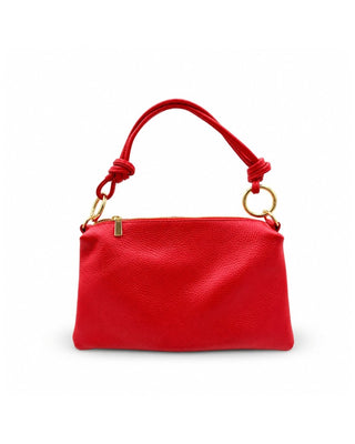 Knotted Shoulder Bag, Pebbled Italian Leather