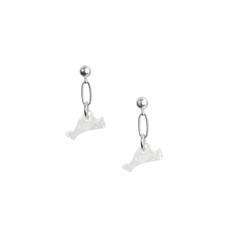 Martha's Vineyard Mother of Pearl Paperclip Post Earrings