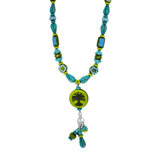 Last of the Boho Love Beads – Turquoise & Avocado Necklace