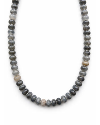 Misty Gray Smoothie Beaded Necklace